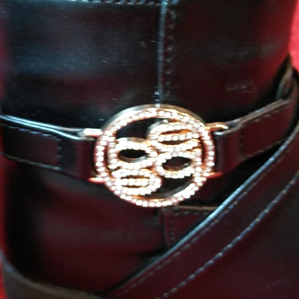 bebe girls Black Ankle Boots with Bling. Toddler Sz 7. - Picture 8 of 12